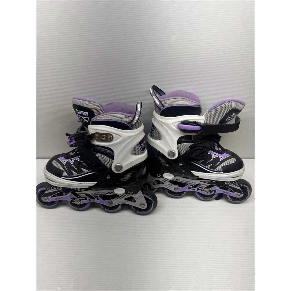 2PM Sport Girls Cytia Purple Adjustable Illuminating Inline Skates Size Medium